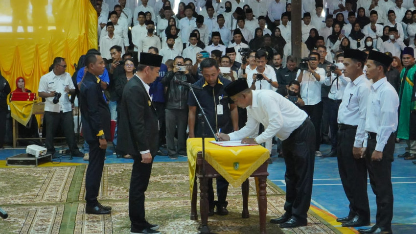 938 Anggota BPKep Dilantik,  Bupati Rohil Minta Anggota BPKep dapat Bekerjasama dengan Penghulu