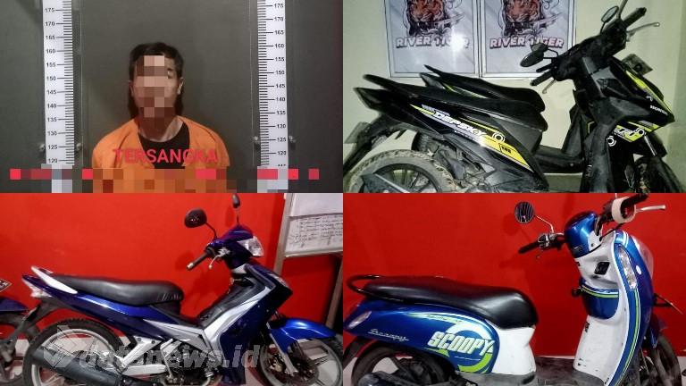 Spesialis Bongkar Rumah Diciduk Polisi, 3 Unit Motor Hasil Curian Diamankan