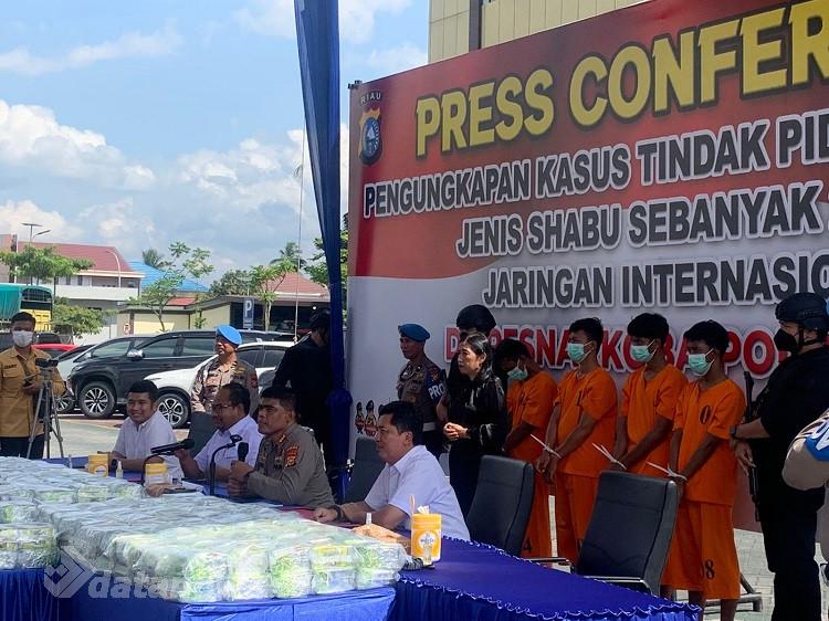 Polda Riau Gagalkan Penyelundupan 276 Kg Sabu di Pekanbaru