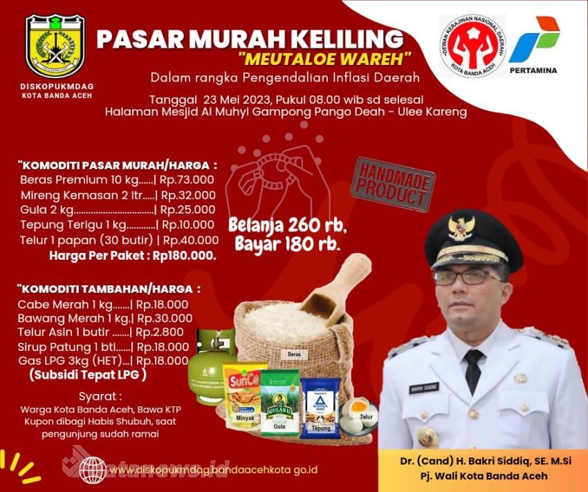 Pemko Banda Aceh Kembali Gelar Pasar Murah Keliling, Catat Jadwal dan Lokasinya