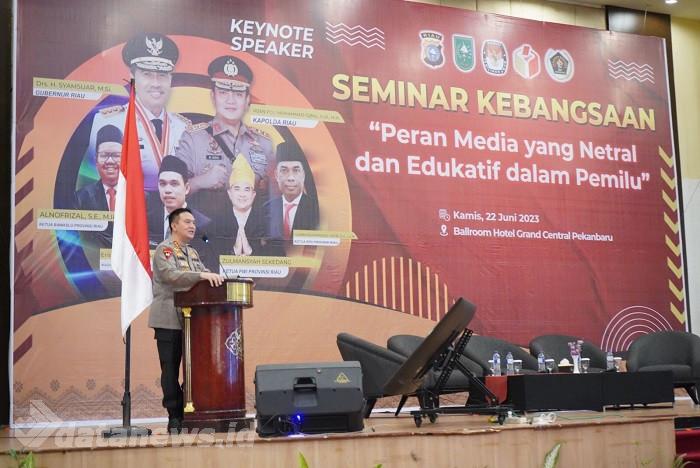 Kapolda Riau Ingatkan Penyebar Hoax Pemilu 2024 Akan Diproses Secara Hukum
