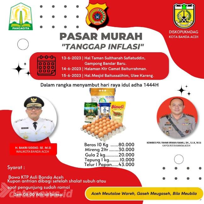 Jelang Idul Adha, Pemko Banda Aceh Gelar Pasar Murah Selama Tiga Hari