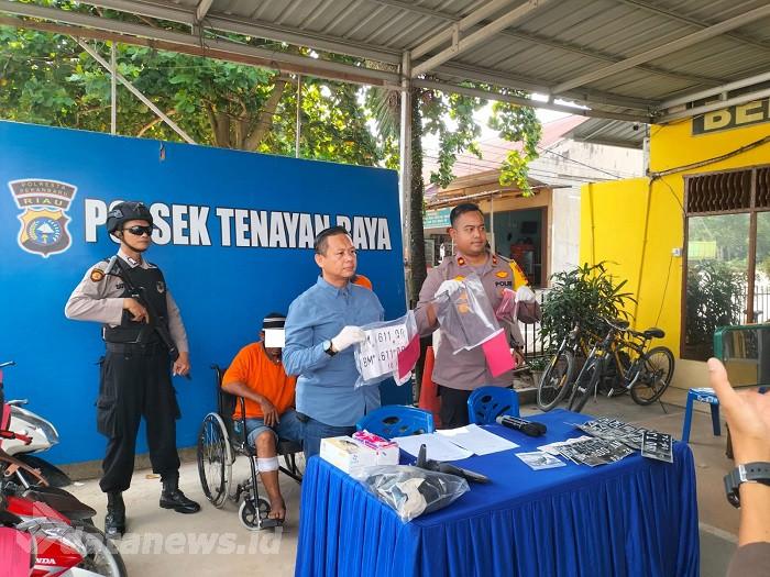 Lakukan Curanmor 24 Kali, Seorang Residivis Dilumpuhkan Polsek Tenayan Raya dengan Timah Panas