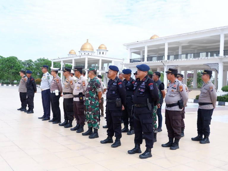 Polres Rohil Bersama Tim Gabungan Siap Amankan Event Nasional Bakar Tongkang Tahun 2023