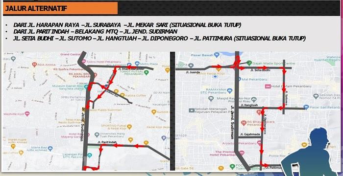 Event Bhayangkara Run, Beberapa Ruas Jalan Pekanbaru Ditutup, Berikut Datanya