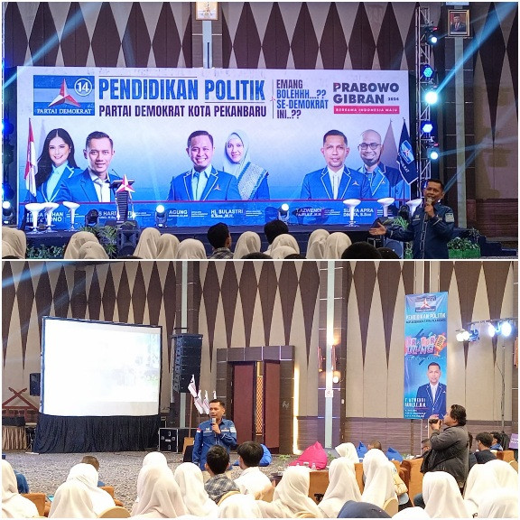 DPC Partai Demokrat Kota Pekanbaru Adakan Pendidikan Politik Diikuti Ratusan Pemilih Pemula