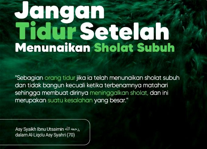Benarkah Terlarang Tidur Setelah Subuh