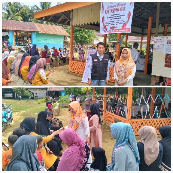 Pj Datin Penghulu Salak Pantau 3 TPS, Ajak Warga Jangan Golput