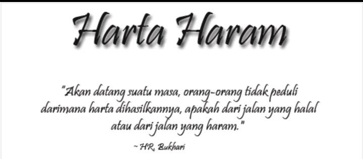 Tujuh Dampak Harta Haram