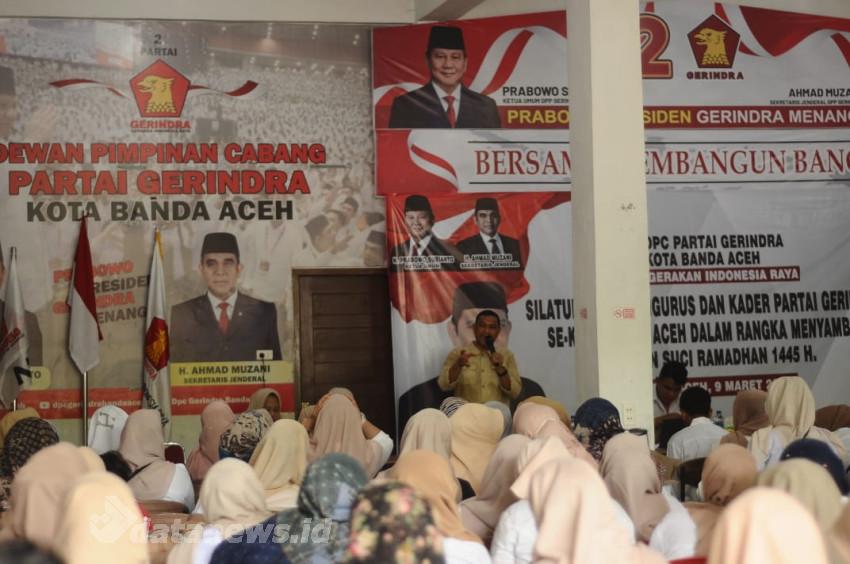 DPC Gerindra Banda Aceh Gelar Acara Silaturahmi dan Bagi Paket Ramadhan