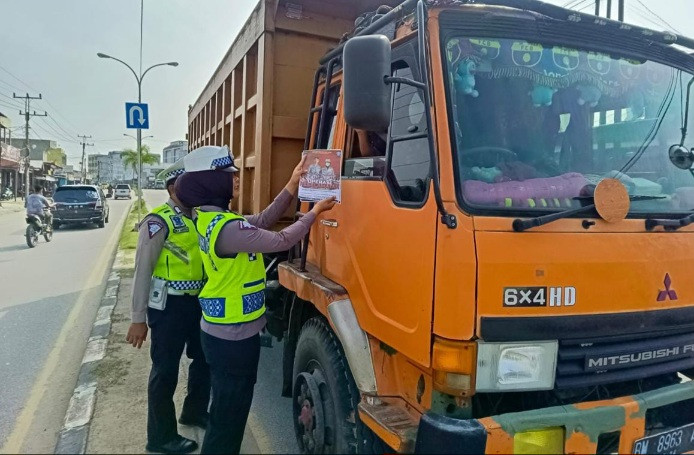 Satgas Preemtif Sat Lantas Polres Rohil Melaksanakan Dikmas dan Kampanye Keselamatan Berlalu Lintas