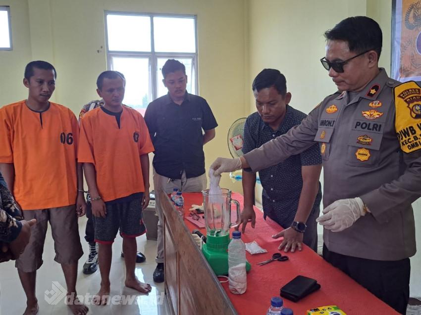 Kapolsek Bagan Sinembah Musnahkan Barang Bukti  Jenis Sabu dari Dua Pengedar
