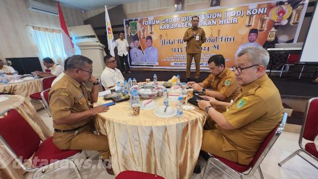 KONI Rohil Gelar Diskusi dan Halal Bi Halal Indulfitri Bersama Pengurus dan Cabor