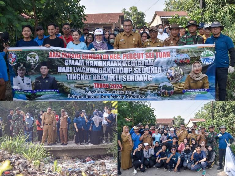 Hadiri Aksi Bersih Sungai Asri, Ludin Tambunan: Dinkes Deliserdang Siap Sosialisasikan Kesehatan