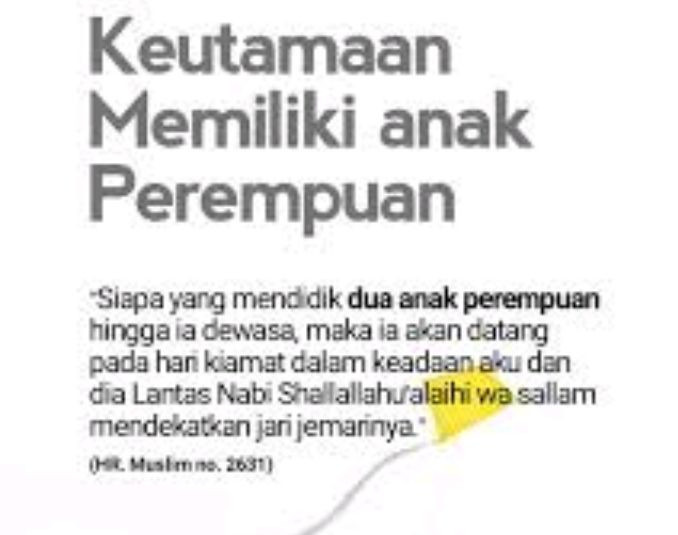 Keutamaan Anak Perempuan