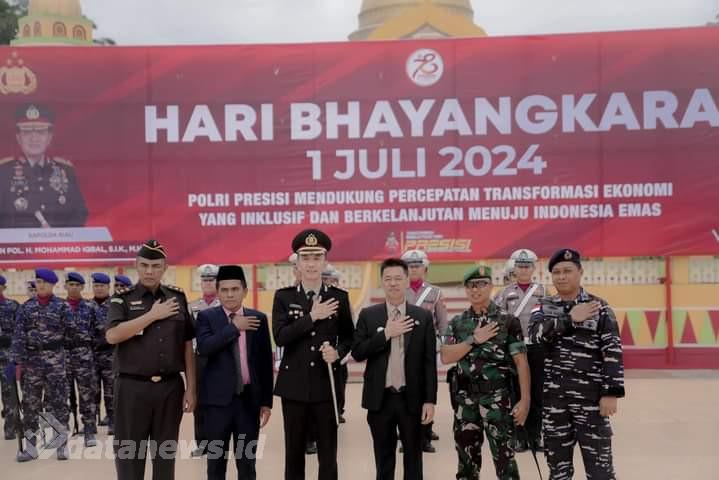 Ketua DPRD Rohil Hadiri Upacara Peringatan HUT Bhayangkara ke-78