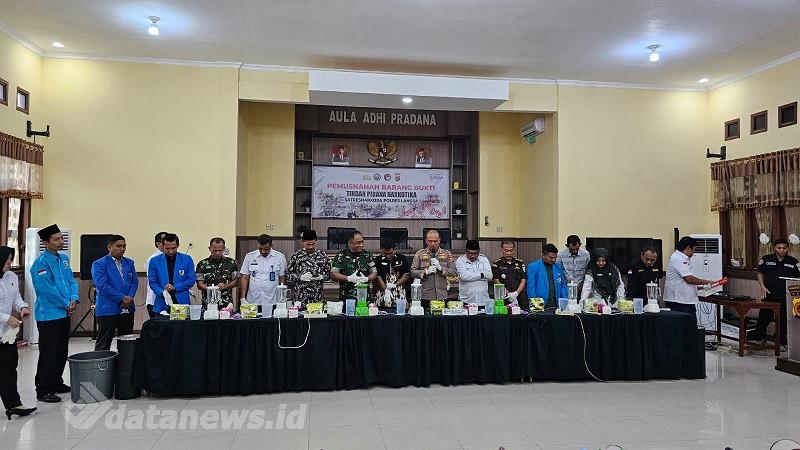 10,5 Kg Sabu Dimusnahkan Polres Langsa