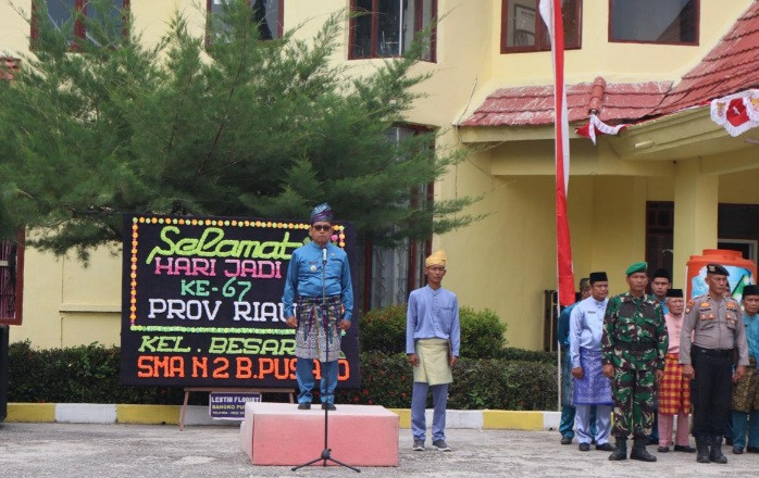 Camat Bangko Pusako Pimpin Upacara Hari Jadi Ke-67 Provinsi Riau Tahun 2024