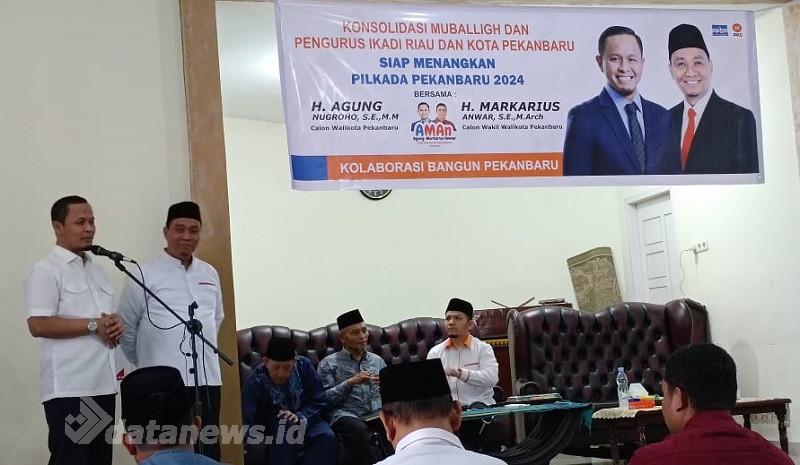 Kolaborasi Bangun Pekanbaru, Pasangan Agung-Markarius Konsolidasi dengan Mubaligh dan Dai di IKADI