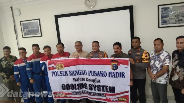 Cooling System Kapolres Rohil Bersama Polsek Bangko Pusako Kunjungi Bangko Camp KM 0