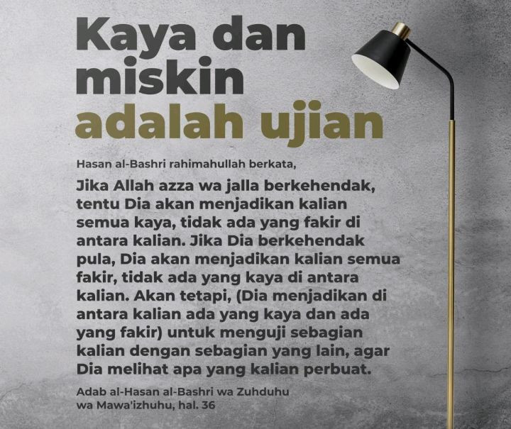 Kaya dan Miskin Adalah Ujian