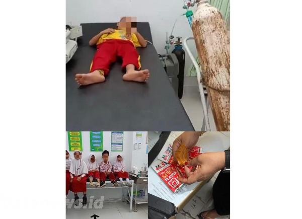Diduga Keracunan Makanan,9 Murid SDN 002 Kuok Dilarikan ke Puskesmas