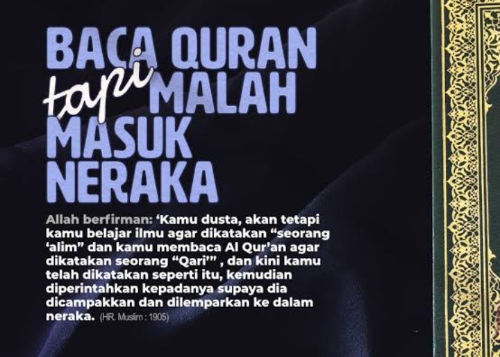 Membaca Al-Quran Tapi Masuk Neraka