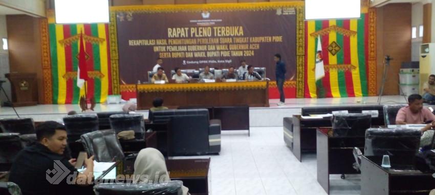 Plenokan Hasil Pilkada, KIP Pidie Tetapkan Bupati Terpilih