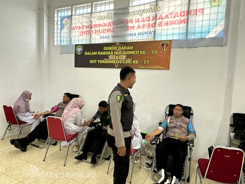 Personil Polres Pidie ikut Donor Darah