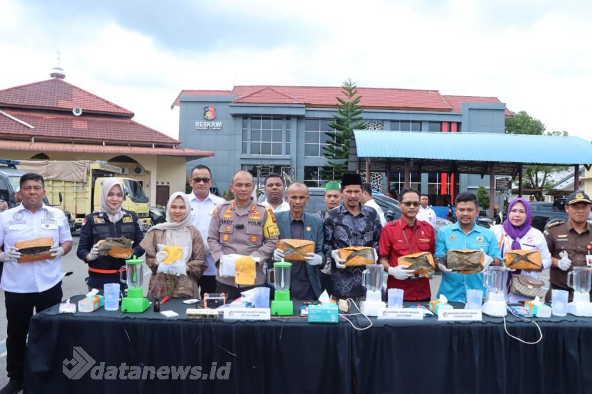 Polres Langsa Musnahkan Puluhan Kilo Narkoba Termasuk Kokain