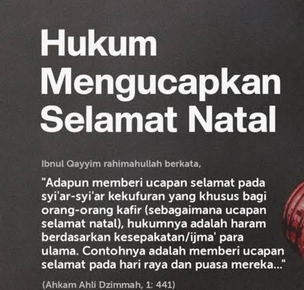 Hukum Mengucapkan selamat Natal