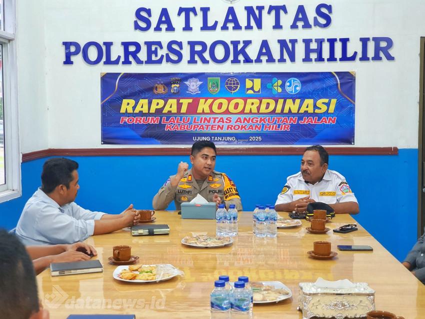 Satlantas Polres Rohil Sosialisasi Keselamatan Bersama Dishub dan Organda