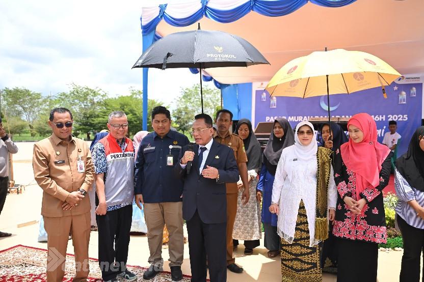 Bupati Rohil Buka Secara Resmi Kegiatan Pasar Murah PT PHR di Kecamatan Bangko