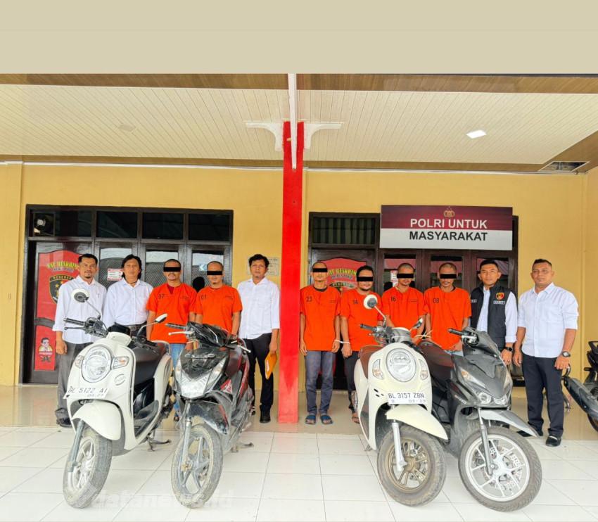 Polres Pidie Ciduk 6 Pelaku Curanmor
