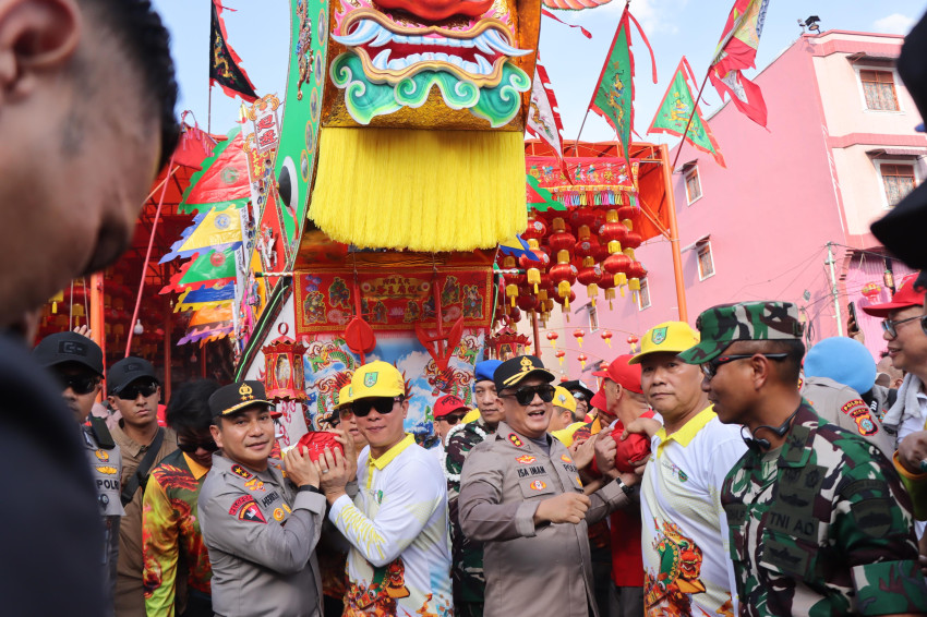 Polres Rohil Sukses Gelar Pengamanan Acara Event Bakar Tongkang Kota Bagansiapiapi