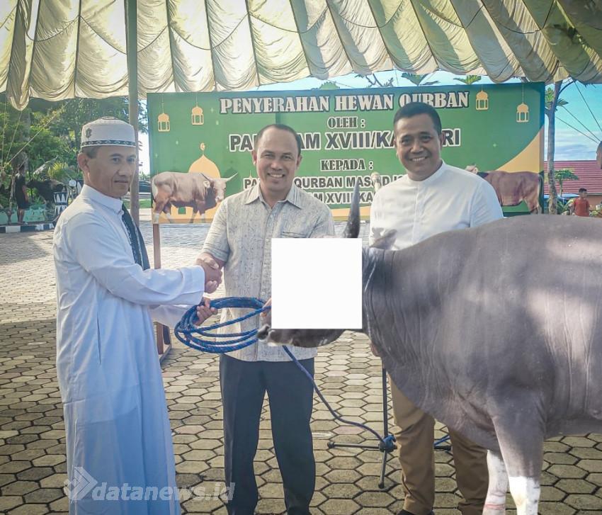 Berbagi Menyambut Idul Adha 1446 H, Pangdam Berikan Tiga Ekor Sapi Qurban di Masjid Istiqlal Kodam XVIII/Kasuari