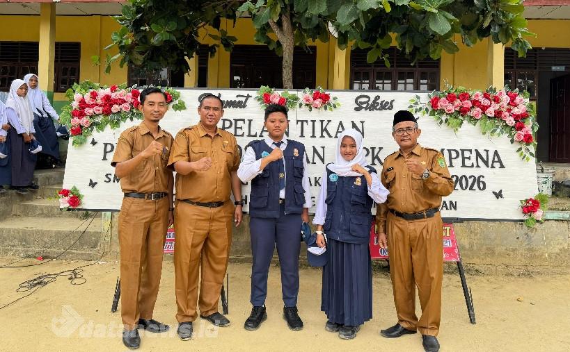 OSIS dan MPK SMPN 6 Bangko Pusako Resmi Dilantik, Ini Pesan Kapsek Katum