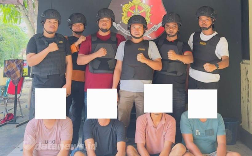 Pencuri Mobil Cayla di Ujung Tanjung Berhasil Dibekuk Satreskrim Polres Rohil, 4 Tersangka Diamankan