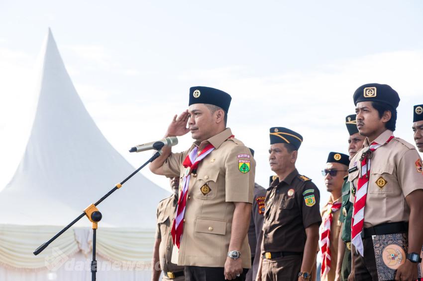 Wabup Pidie Pimpin Upacara HUT Pramuka