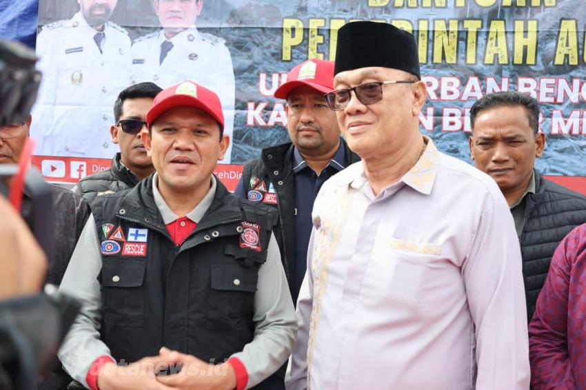 Bupati H.Tagore Sambut Wagub dan Kadinsos Aceh Bawa Bafferstok Bencana