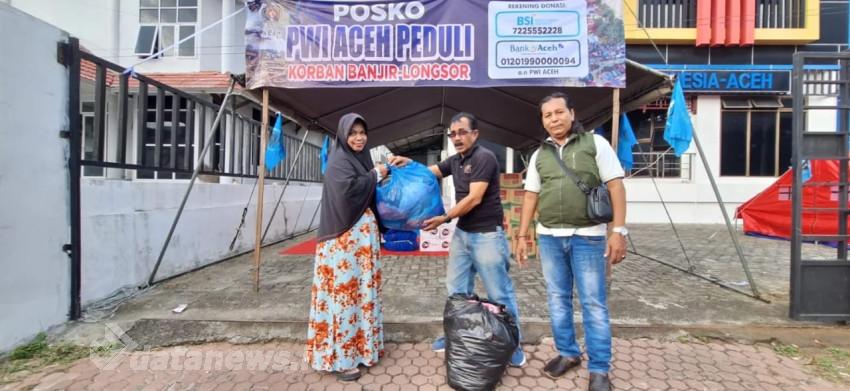 PWI Aceh Buka Posko Peduli Korban Banjir-Longsor, Bantuan Mulai Mengalir