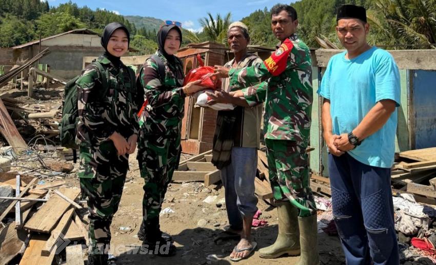 Kowad Kodam IM Salurkan Bantuan untuk Korban Banjir di Gayo Lues
