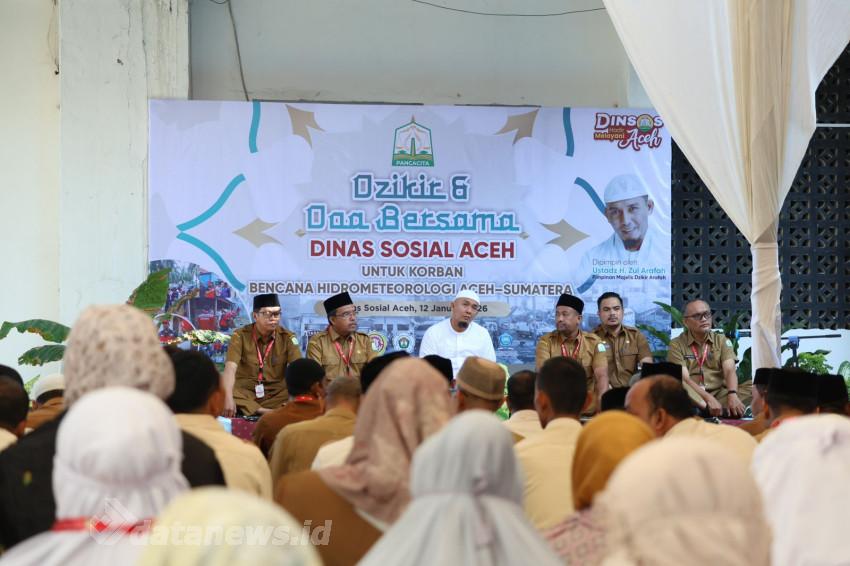 Dinsos Aceh Gelar Dzikir dan Doa Bersama untuk Korban Bencana Hidrometeorologi Aceh&ndash;Sumatera