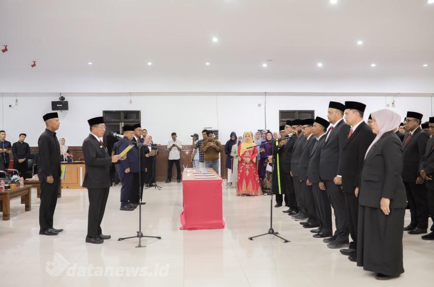 Pelantikan di Pijay Bersamaan Banjir Datang, PR untuk Pejabat Baru