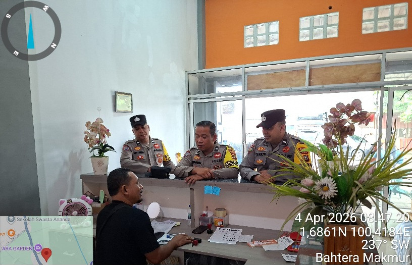 Polsek Bagan Sinembah Patroli di Lokasi Keramaian hingga ke Loket Bus