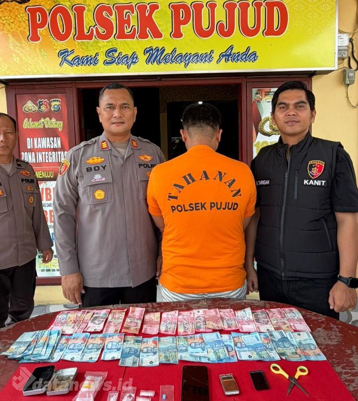 Komitmen Berantas Narkoba, Polsek Pujud Kembali Amankan Pengedar Sabu di Tanjung Medan