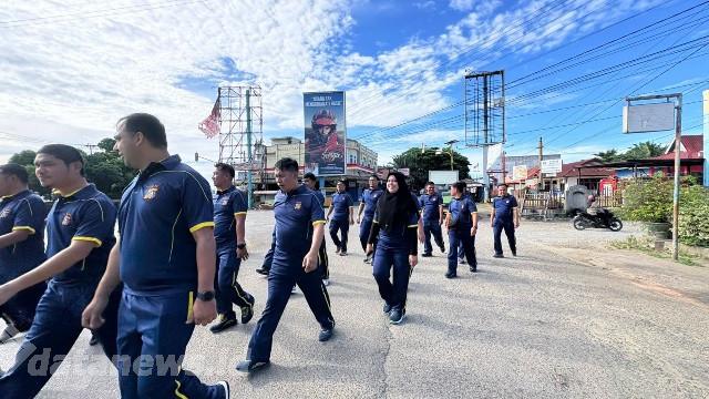 Jaga Stamina Personel Polsek Bagan Sinembah Gelar Olahraga Pagi