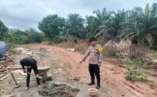 Polres Rohil Kebut Pembangunan Jembatan Merah Putih, Capai 85 Persen