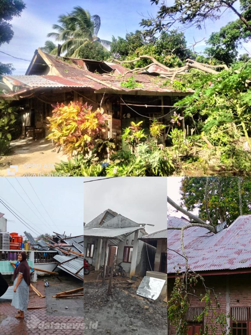 Cuaca Ekstrem Disertai Angin Kencang Terjang Pidie, Rumah Warga dan Fasilitas Umum Rusak