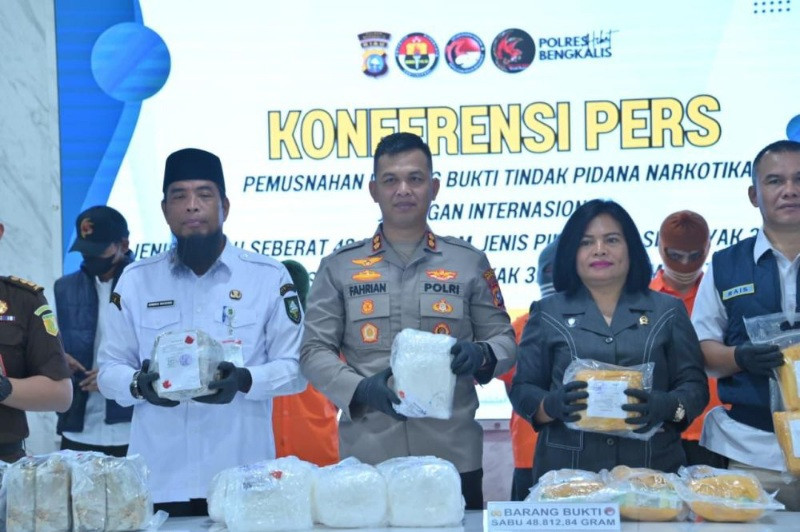 Polres Bengkalis Terus Buru Pelaku Narkoba, 135 Orang Sudah Diamankan